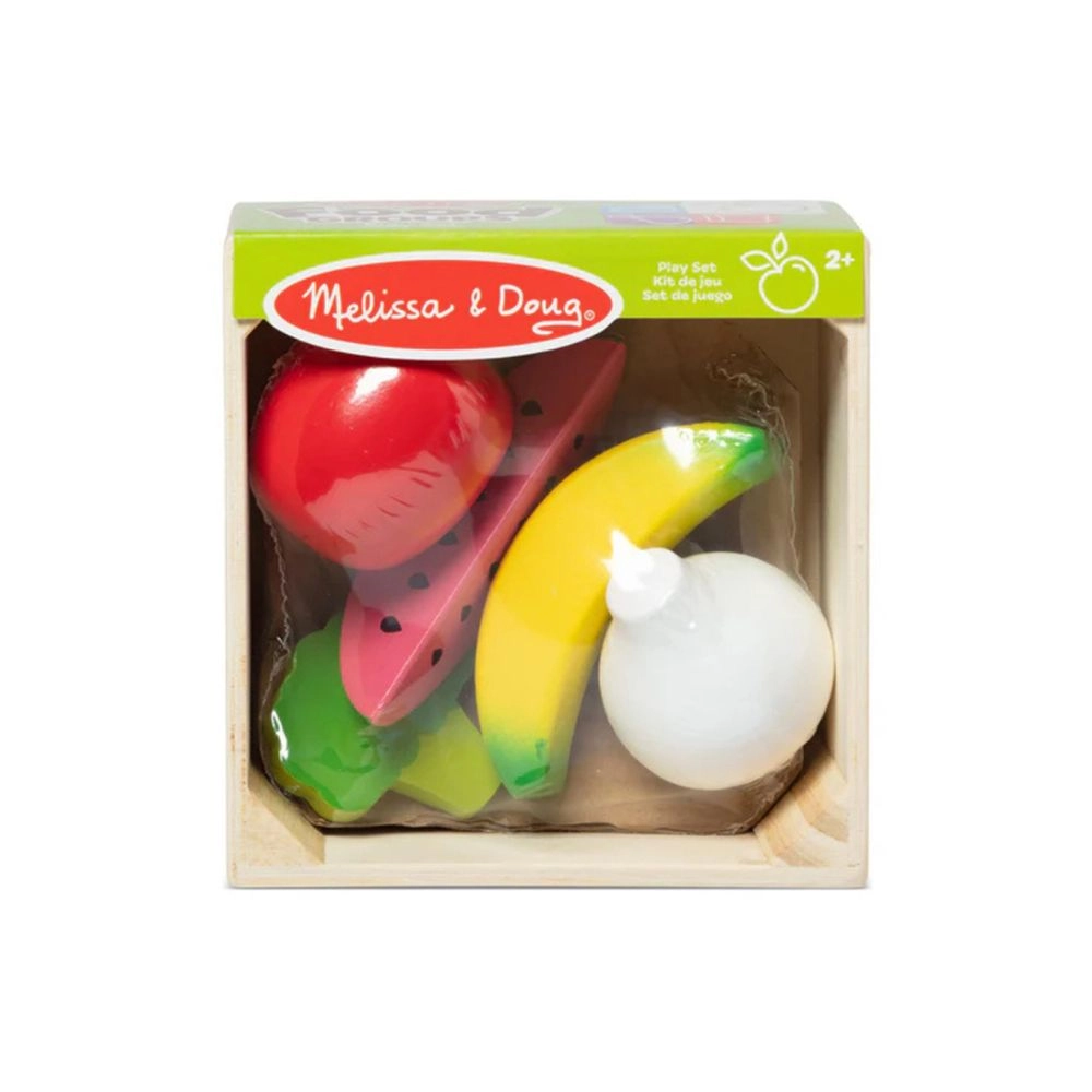 Melissa & Doug Wooden Food Pretend Playset Fruits & Vegetable - 6 pcs (622-MD95209)