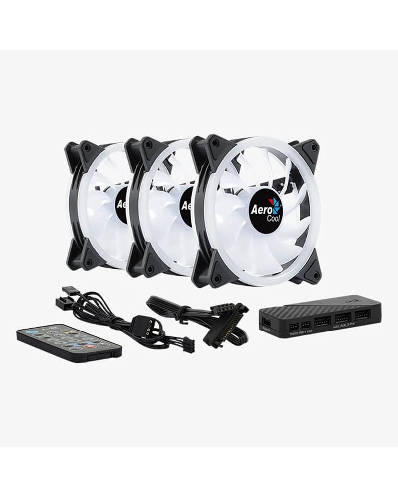 Duo 12 Pro - 3 x 120mm + H66F - RGB Control Hub + Remote Control