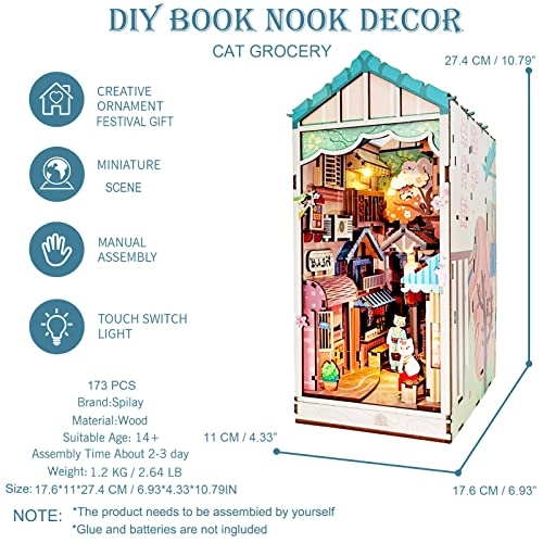 Book Nook - 3D Wooden Sensor Light