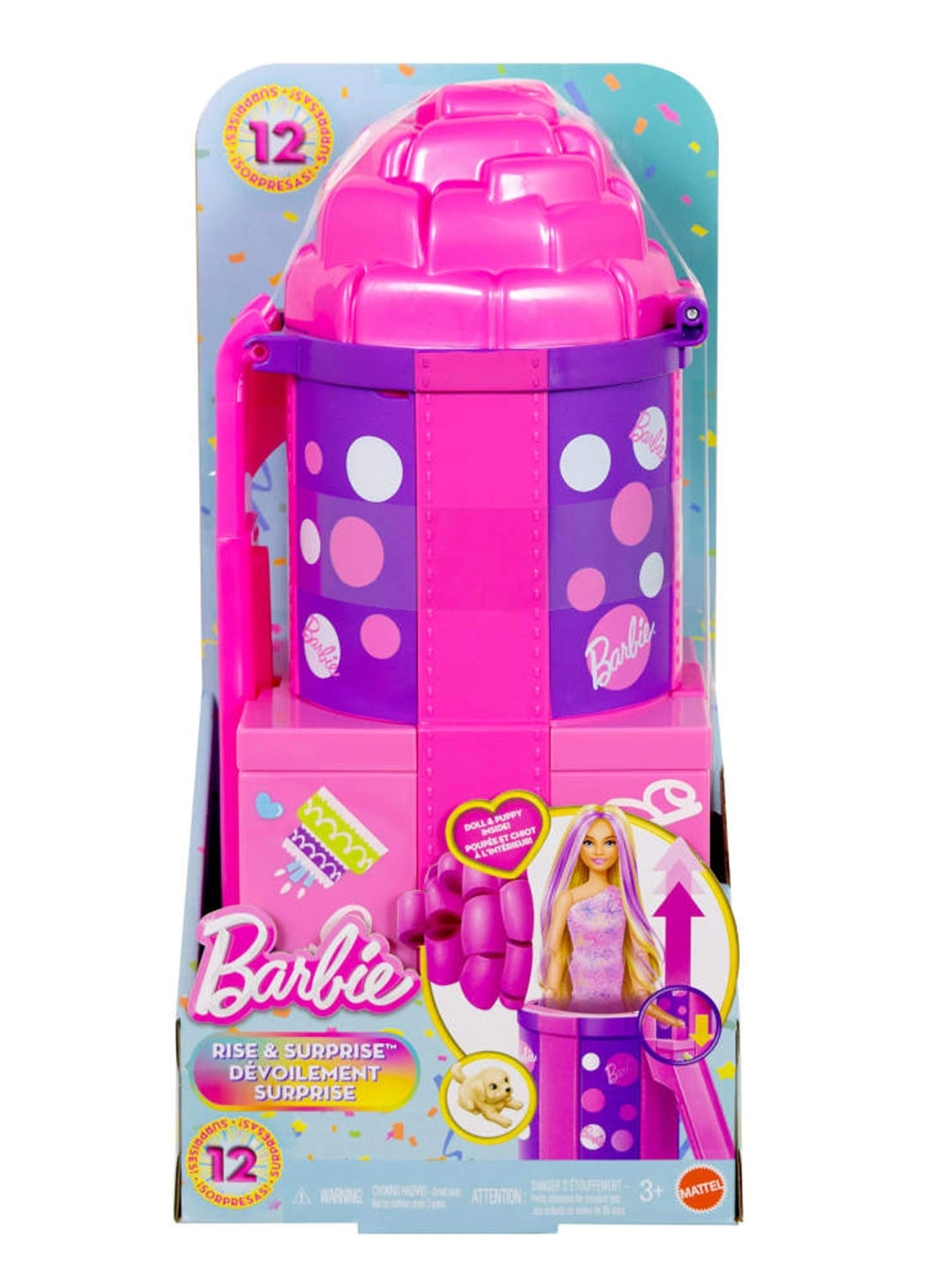 Barbie Rise & Surprise - 12 Surprises Pet Birthday Color-Change Hair