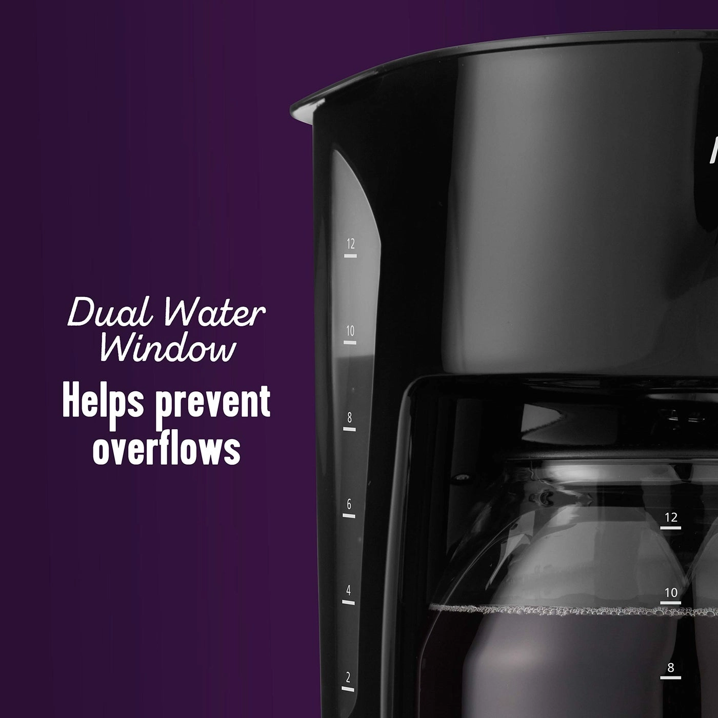 Coffee Maker - 12 Cups Auto Pause Glass Carafe