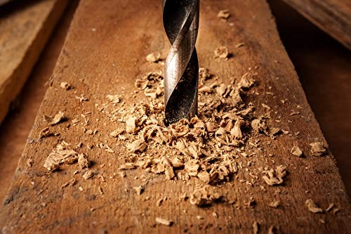 Brad Point Drill Bit Set - High-Speed Steel Titanium Coated 10 Pcs 1/8"-1/2"