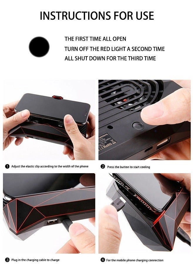 Cell Phone Cooler - 3 in 1 2000mAh Universal