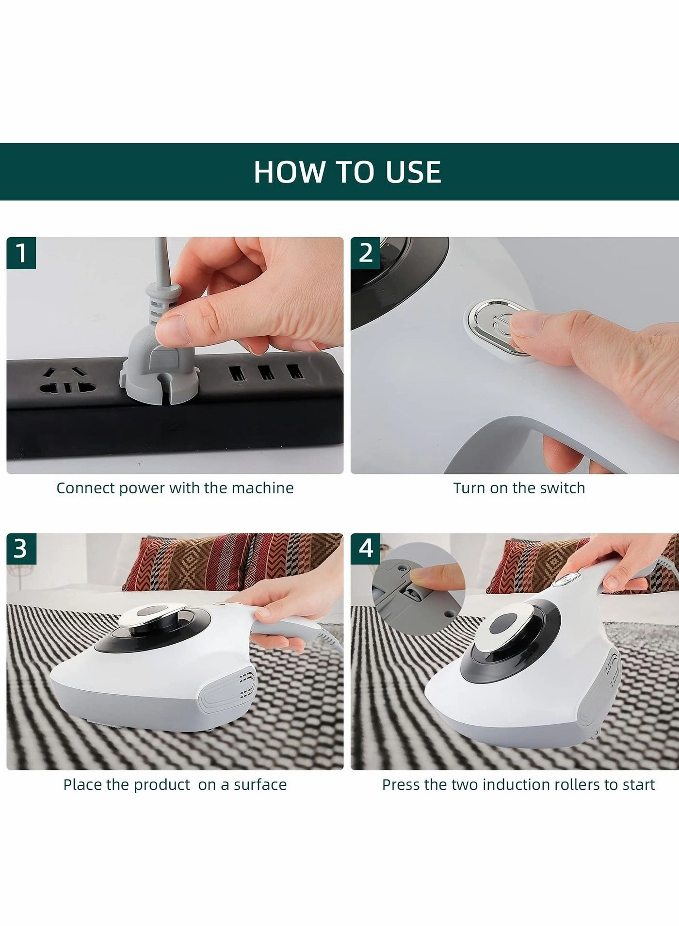 Mattress Vacuum Cleaner - 13Kpa Strong Suction Low Noise