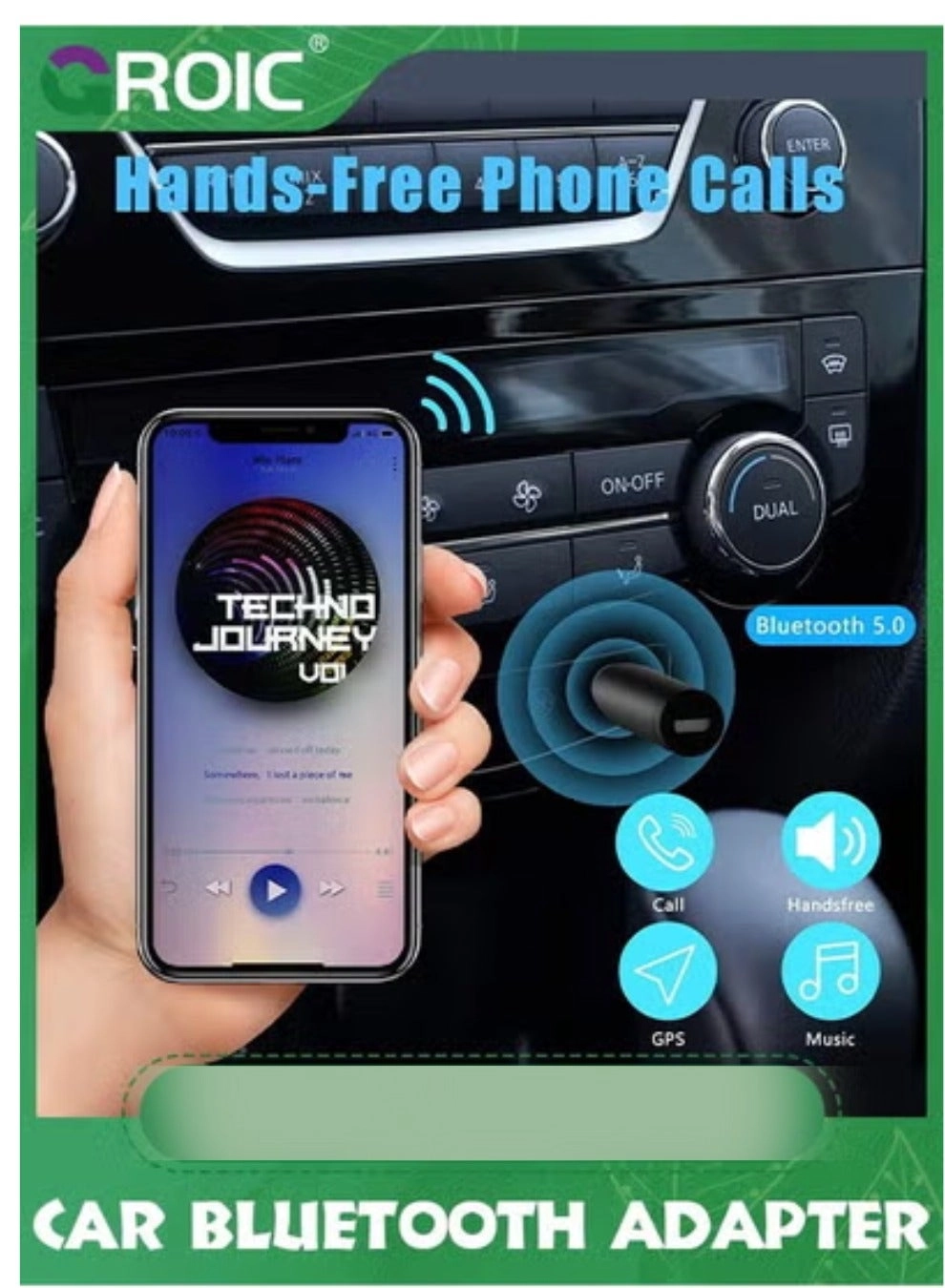 Bluetooth Aux Adapter - Bluetooth 5.3 3.5mm