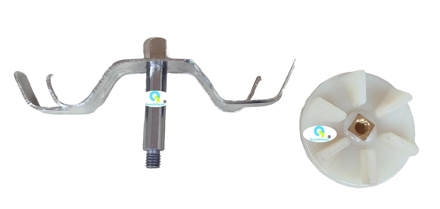 QemiQ Retail Chutney Jar Blade Set - 6 teeth Coupler Stainless steel