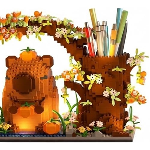Capybara Pen Holder Building Block Set - 1880 pcs