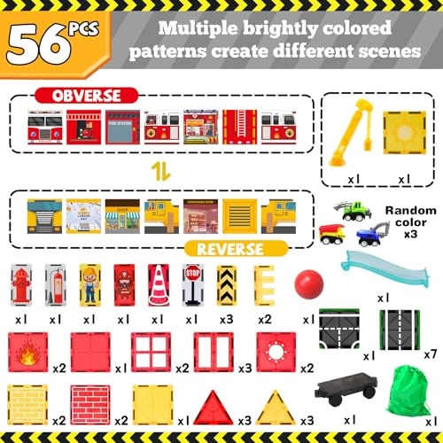 Magnetic Tiles (SK003) - Fire Rescue STEM