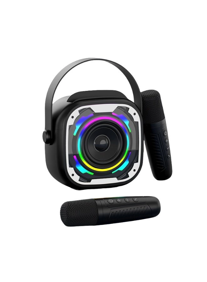 LED Bluetooth Karaoke Speaker - Dual Microphones