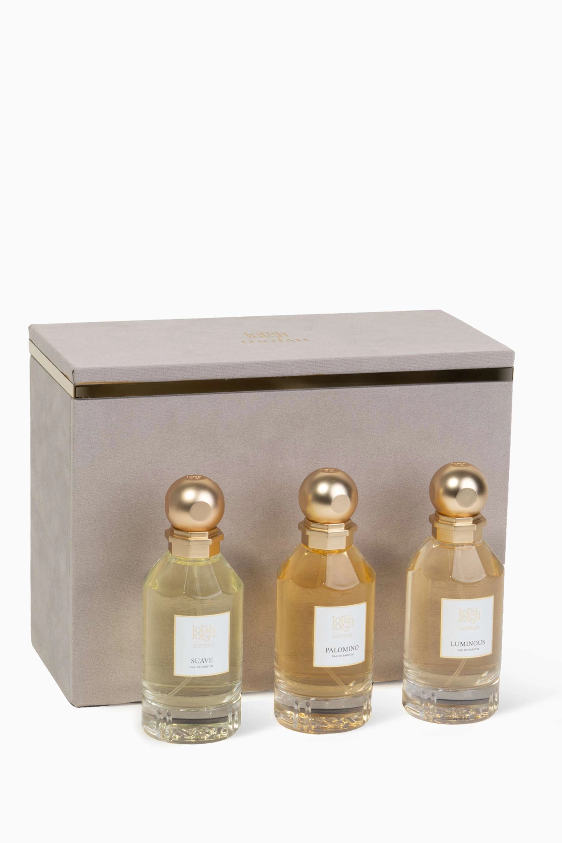 Lootah Perfumes Suave Eau de Parfum 80ml + Palomino Eau de Parfum 80ml + Luminous Eau de Parfum 80ml