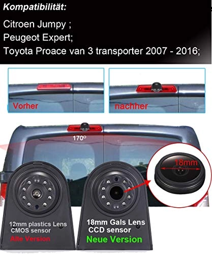 Brake Light Camera - 1280 x 720px Night vision + LCD Monitor - 4.3 Inches