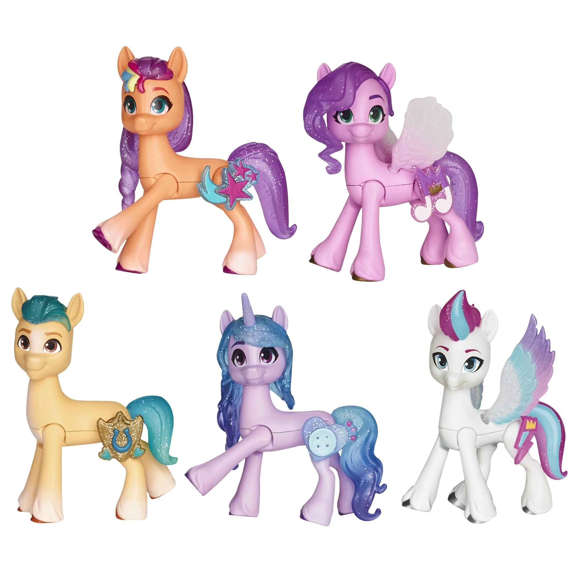 Hasbro MEET THE MANE 5 - Sunny Starscout + Princess Pipp Petals + Izzy Moonbow + Zipp Storm + Hitch Trailblazer - Make Your Mark - 5 pcs (F3327)
