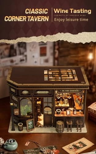 DIY Dollhouse Miniature Kit - Mini Handmade Wooden Assembly Required