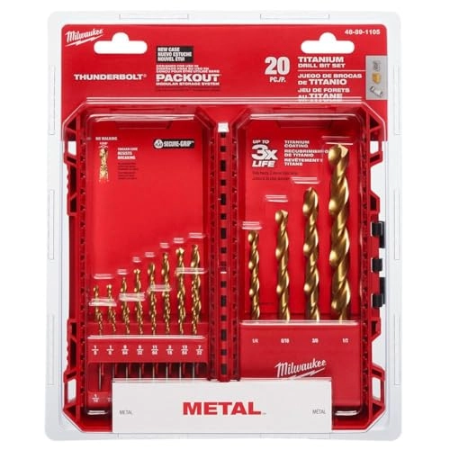 Milwaukee 48-89-1105 - Titanium-Coated 20-Piece 1/16-to-1/2-Inch