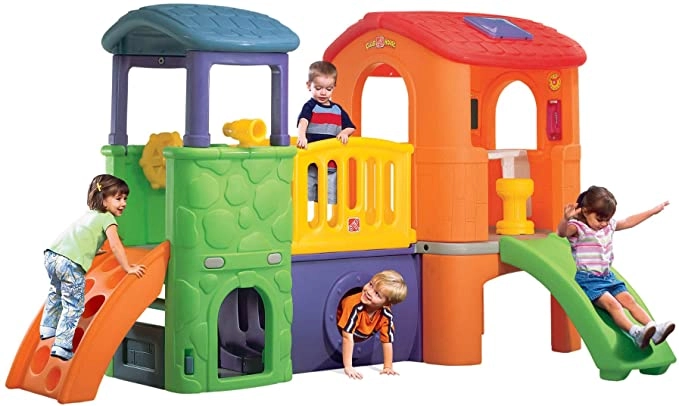 Outdoor Adventure Playhouse - Climber Swing Slide