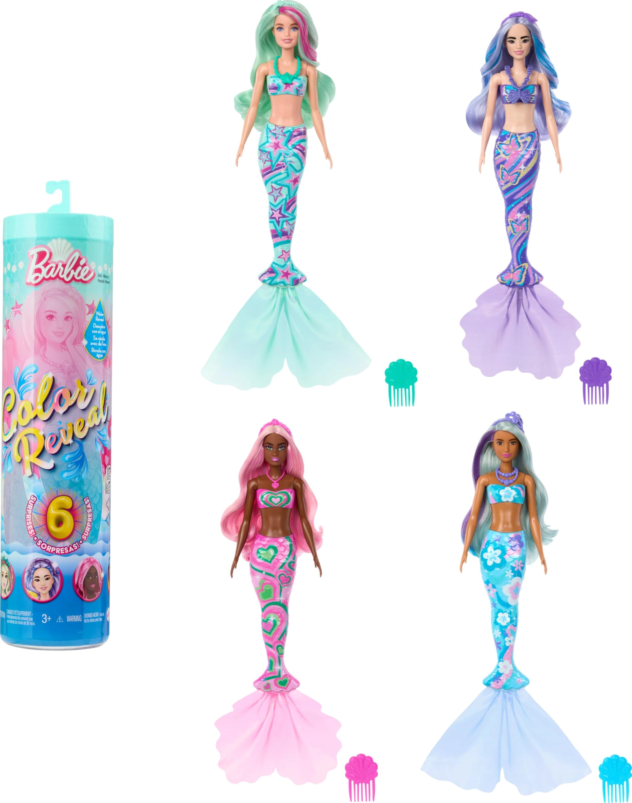 Barbie Deep Sea Mermaids - Colour Reveal Doll Ages 3+