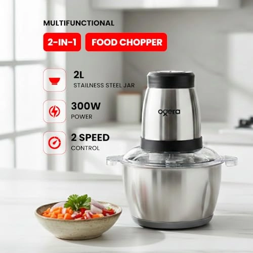 2-in-1 Electric Food Chopper - 2L
