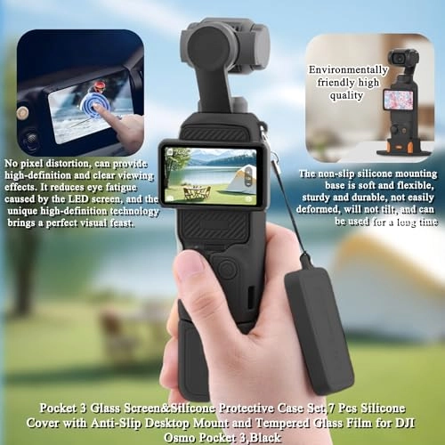 Pocket 3 Glass Screen&Silicone Protective Case Set - DJI Osmo Pocket 3