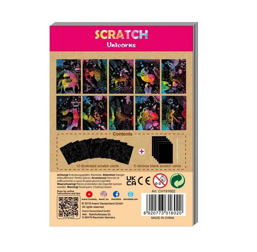 Mini Scratch Book Unicorns - 3+ years