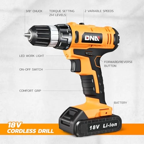 18V Max Variable Speed Cordless Drill/Driver - 1300