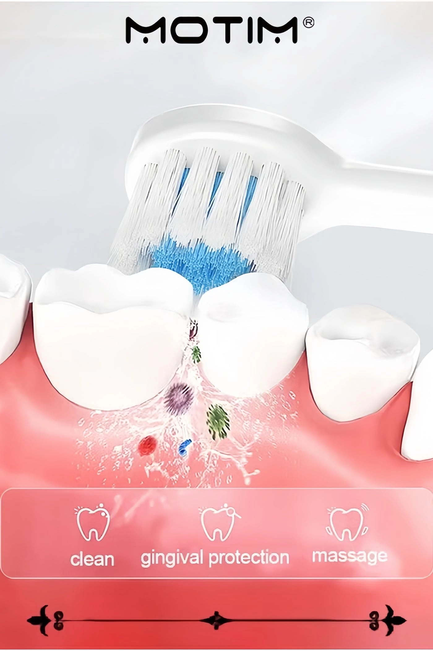 Kids Electric Toothbrush - U-Shaped Ultrasonic, 2 U-Shaped + 2 Straight Replacement Heads