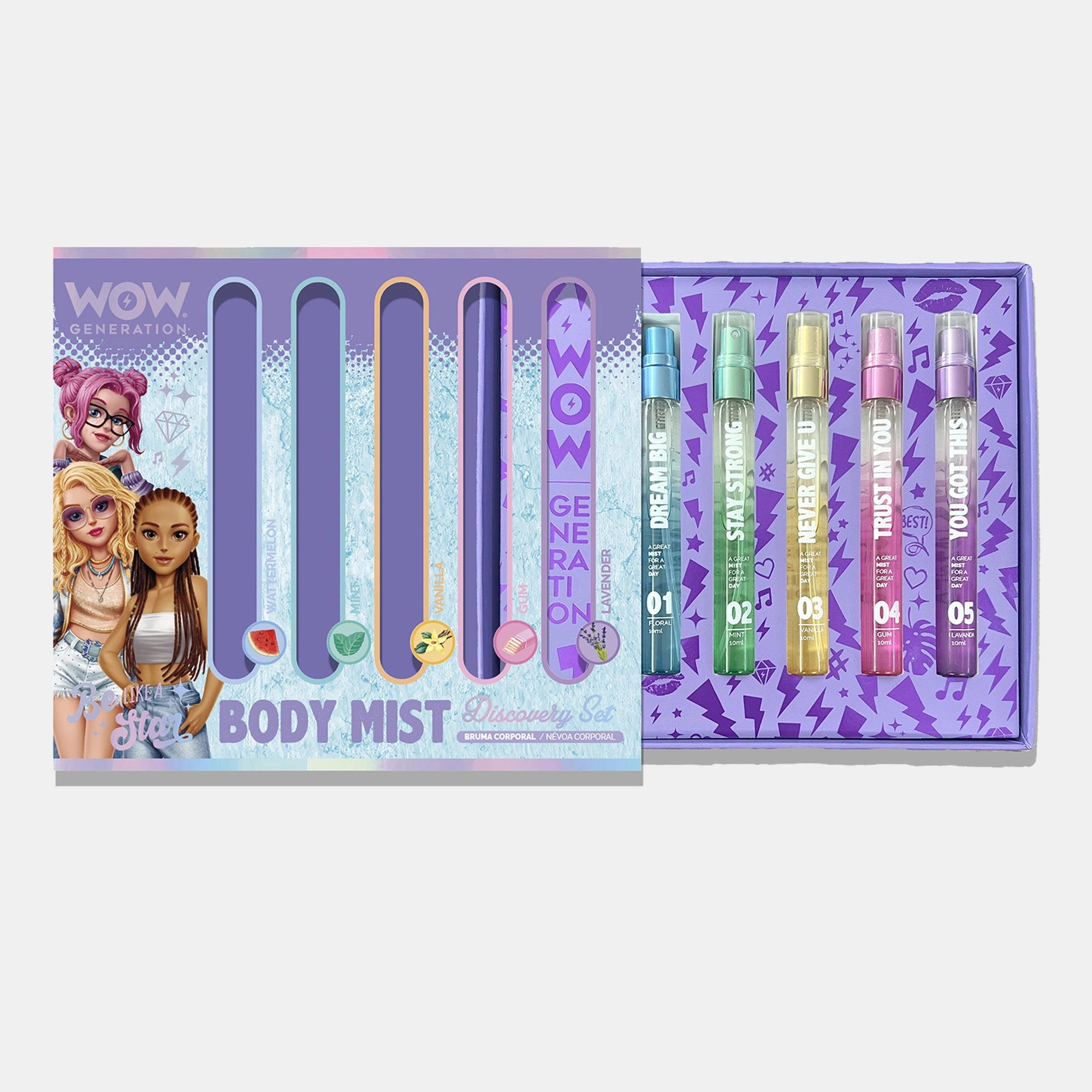 Body Mists Discovery Set - Watermelon Mint Vanilla Bubble-gum Lavender