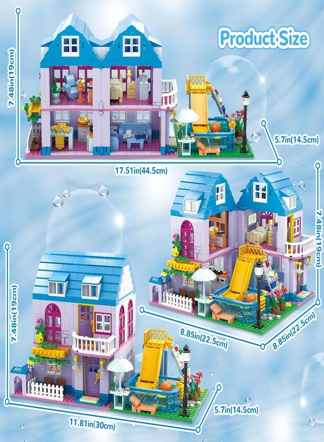 Girls Summer Villa - Building Set Compatible with Lego Friends Ages 6+