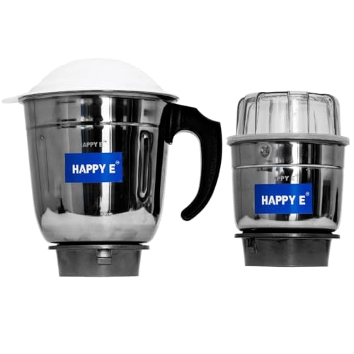 HAPPY E Chutney Jar - 400 ml + Mixer Grinder Jar - 1500 ml