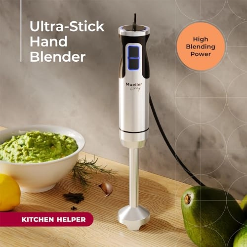 Immersion Blender Handheld - 8 Speed Stainless Steel 3 in 1