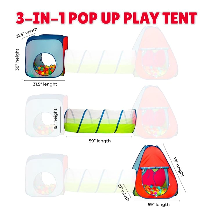 Tunnel and Ball Pit Play Tent