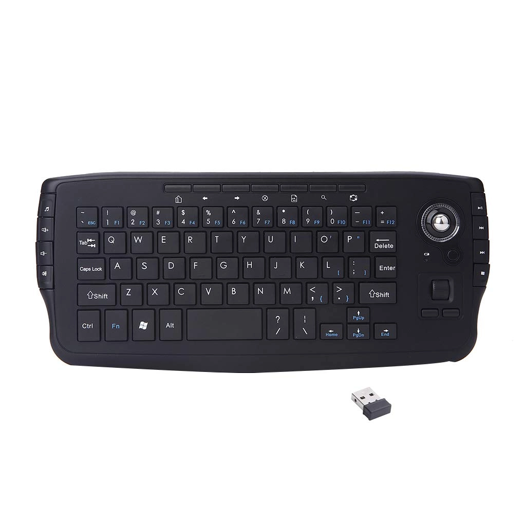 Diamoenly Trackball Wireless Keyboard - Wireless