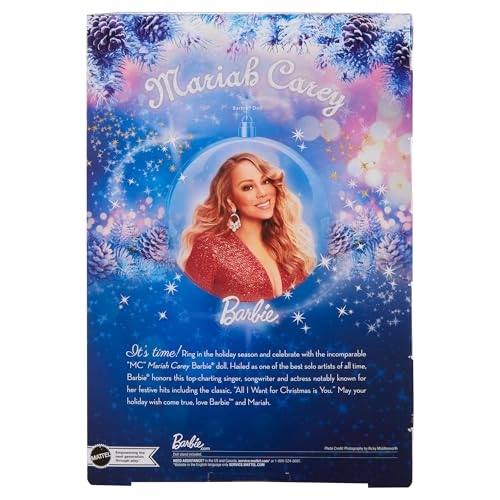 Mariah Carey Doll - Signature Holiday Celebration shimmery red gown
