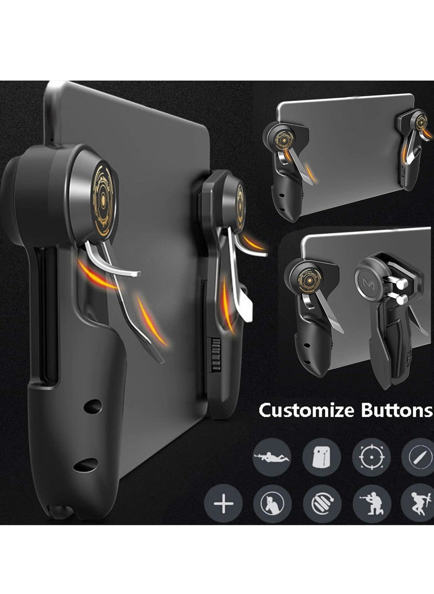 6-Finger Tablet Game Joystick Triggers - PUBG