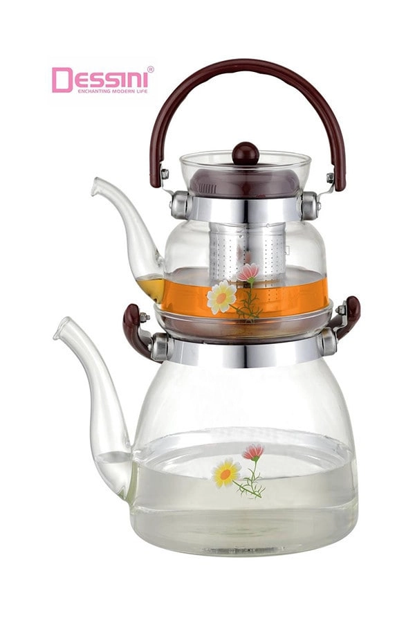 DESSINI Glass Teapot - Borosilicate glass 600ml 2200ml