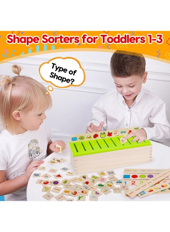 Wooden Montessori Toys - Age 1 2 3 4 8 boards 80 little wooden blocks