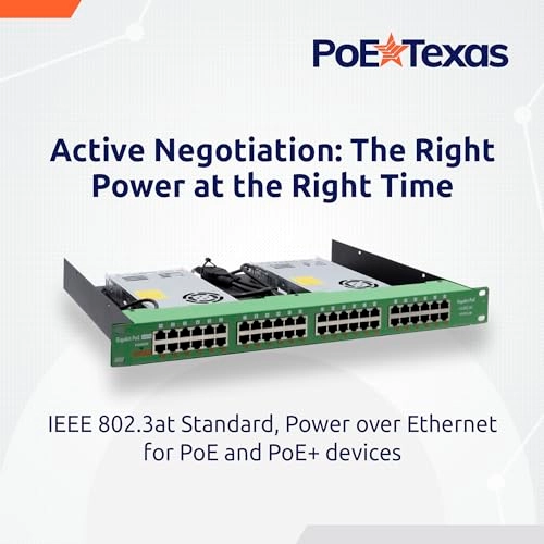 24 Port PoE+ Injector - 48-56 Volt 30 Watt 24 IEEE 802.3at 10/100/1000 Gigabit 700 Watt