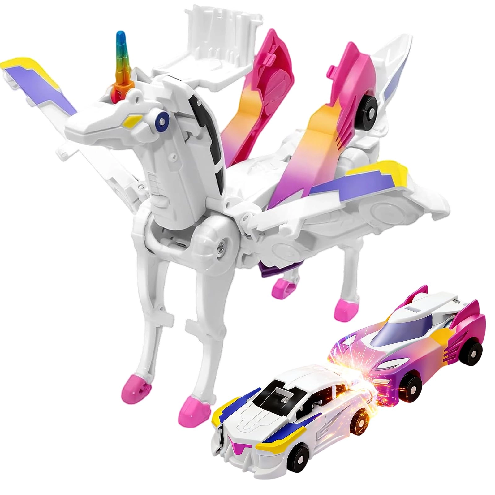 FOTN Unicorn Collision Transforming Cars Toy - Two Car