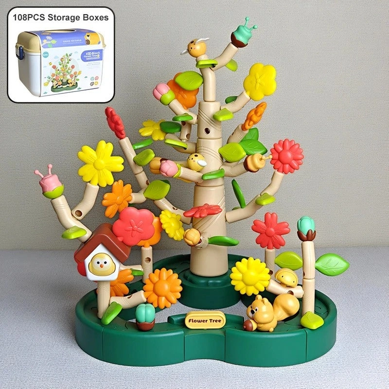 Flower Tree Building Blocks - 65pcs Garden
