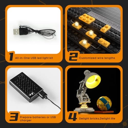 LED Lighting Kit for LEGO Luxo Jr. 21357 - Plastic Disney Pixar 1