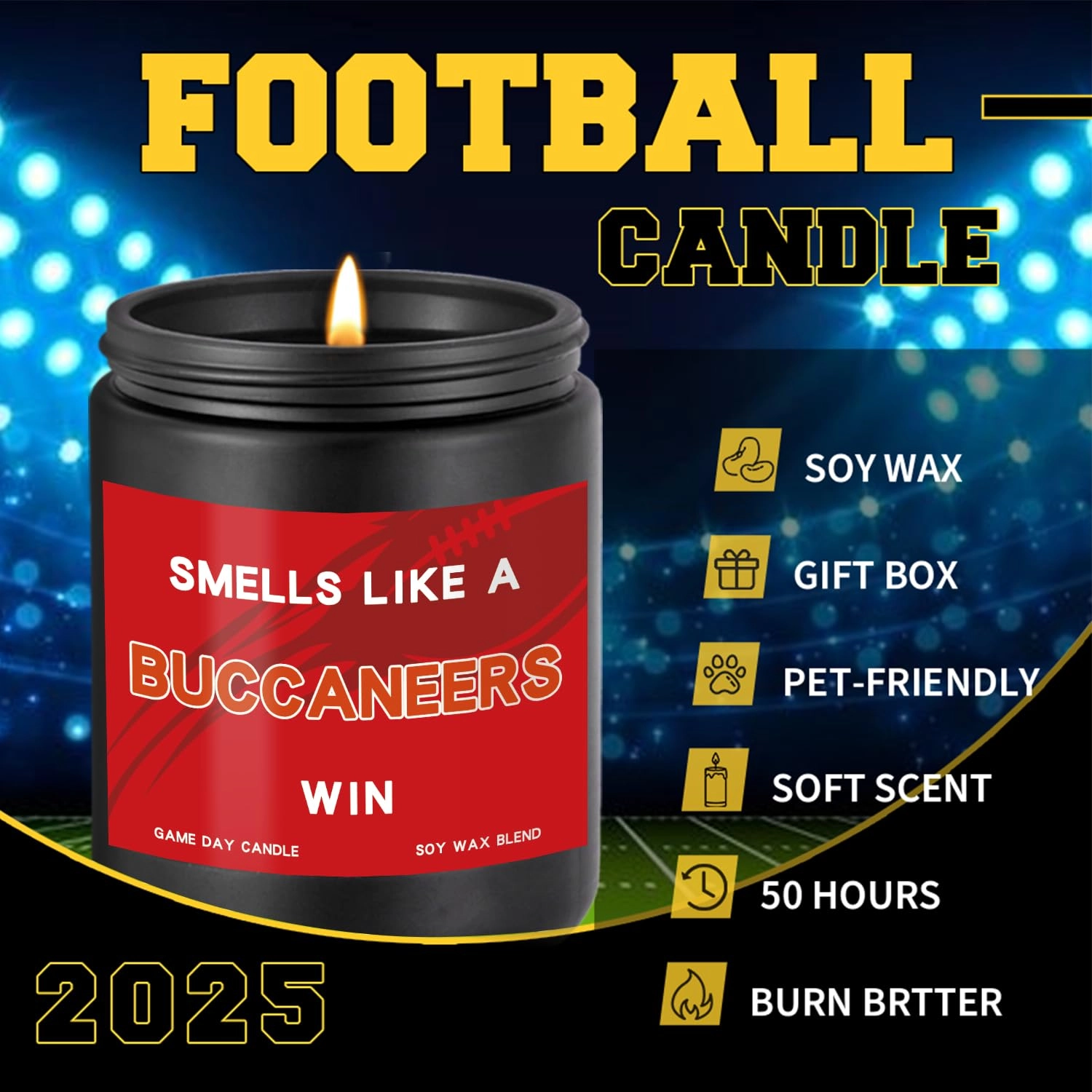 Smells Like A Buccaneers Win Scented Candle - Lavender 1