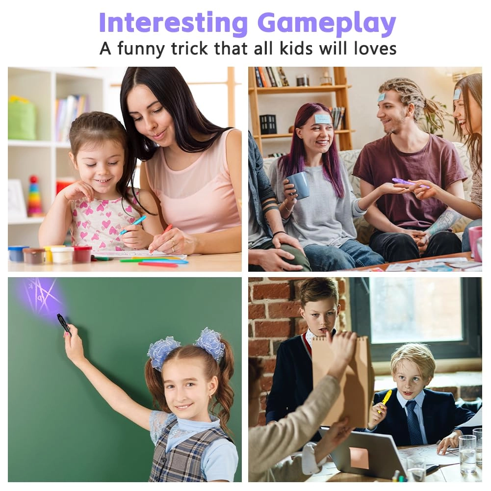 Invisible Ink Pen - Multi-colored Set