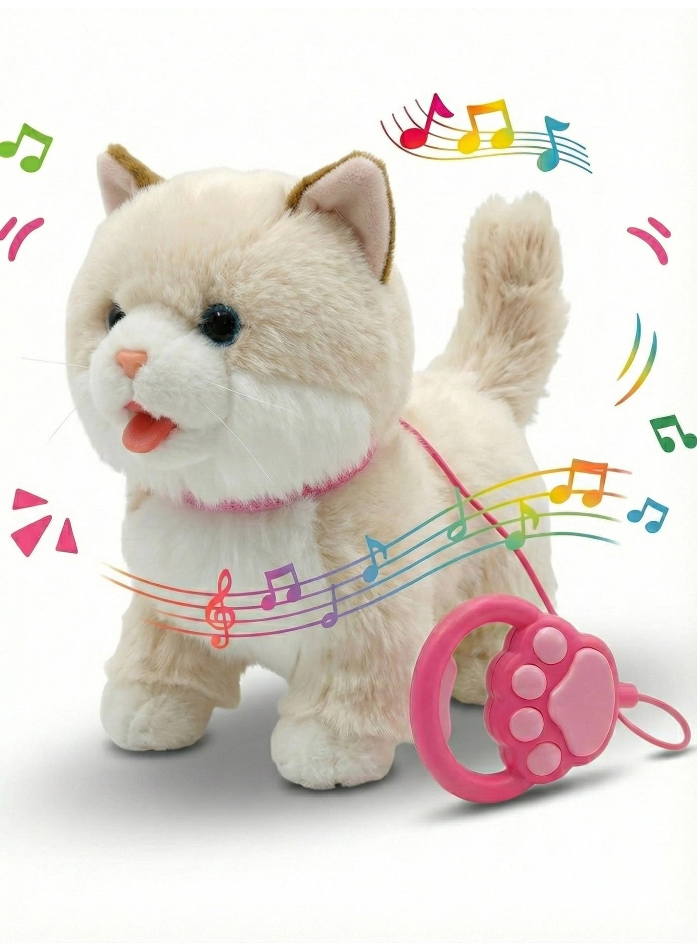REZA TOYS SHOP Walking & Singing Cat Toy - Remote Control Plush Battery Operated