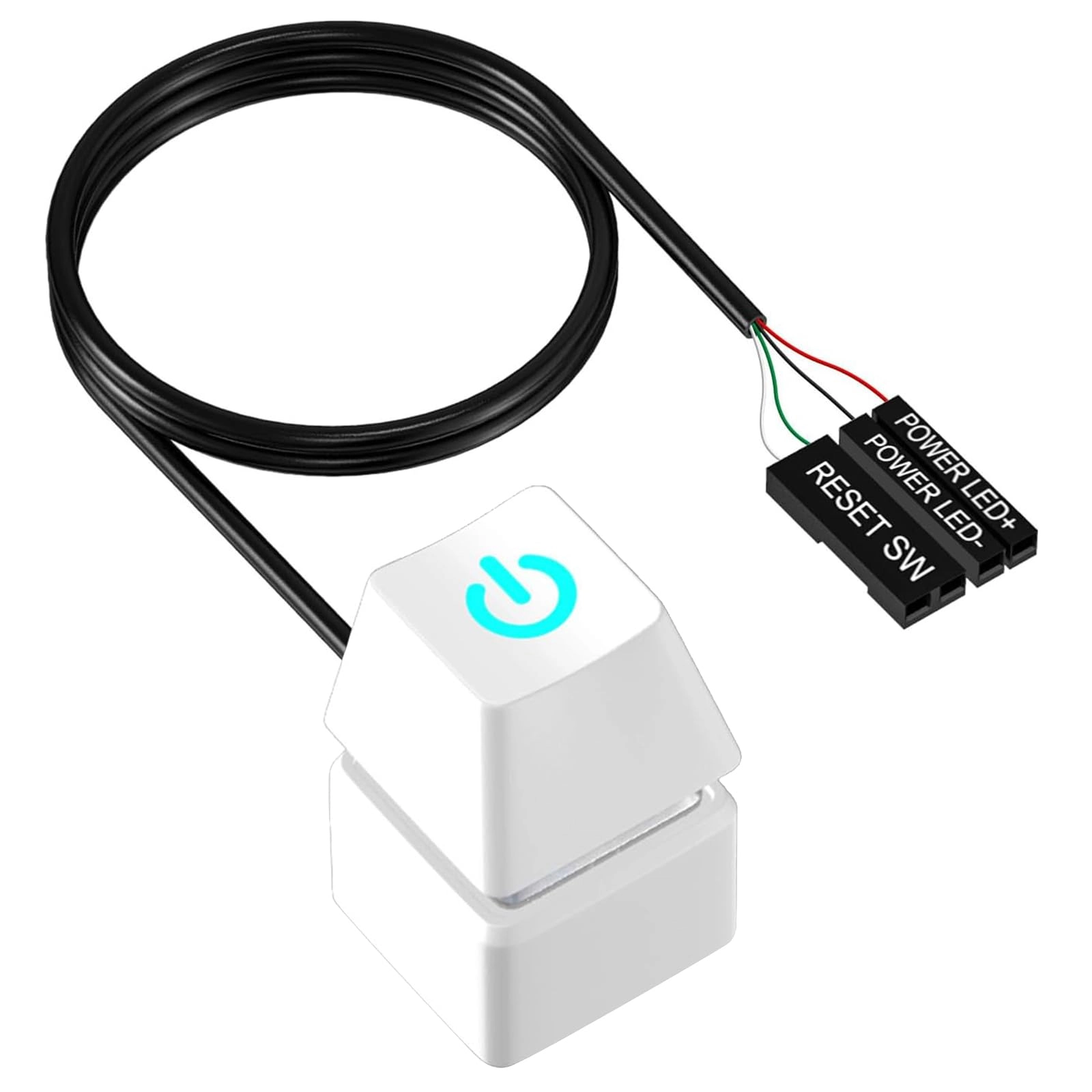 Colexy PC Power Button - 1.8M Extension Cable LED