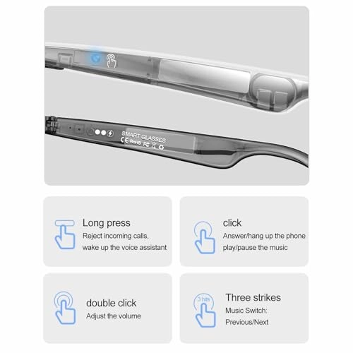 AI Translation Glasses - 134 languages IP65 waterproof Wireless calls