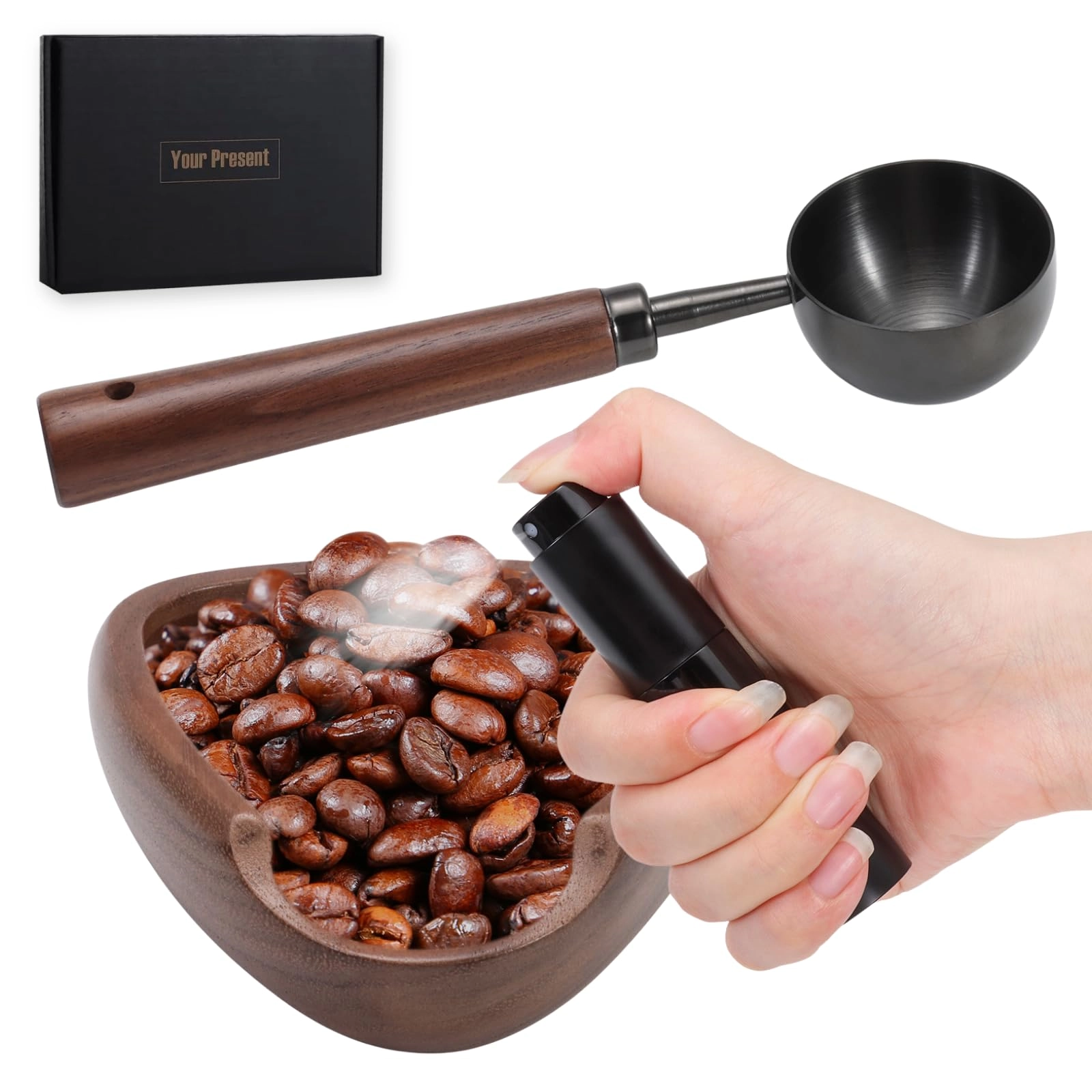 dazzleimart Dosing Cup + Coffee Spoon + Spray Bottle - 8 Milliliters + Gift Box