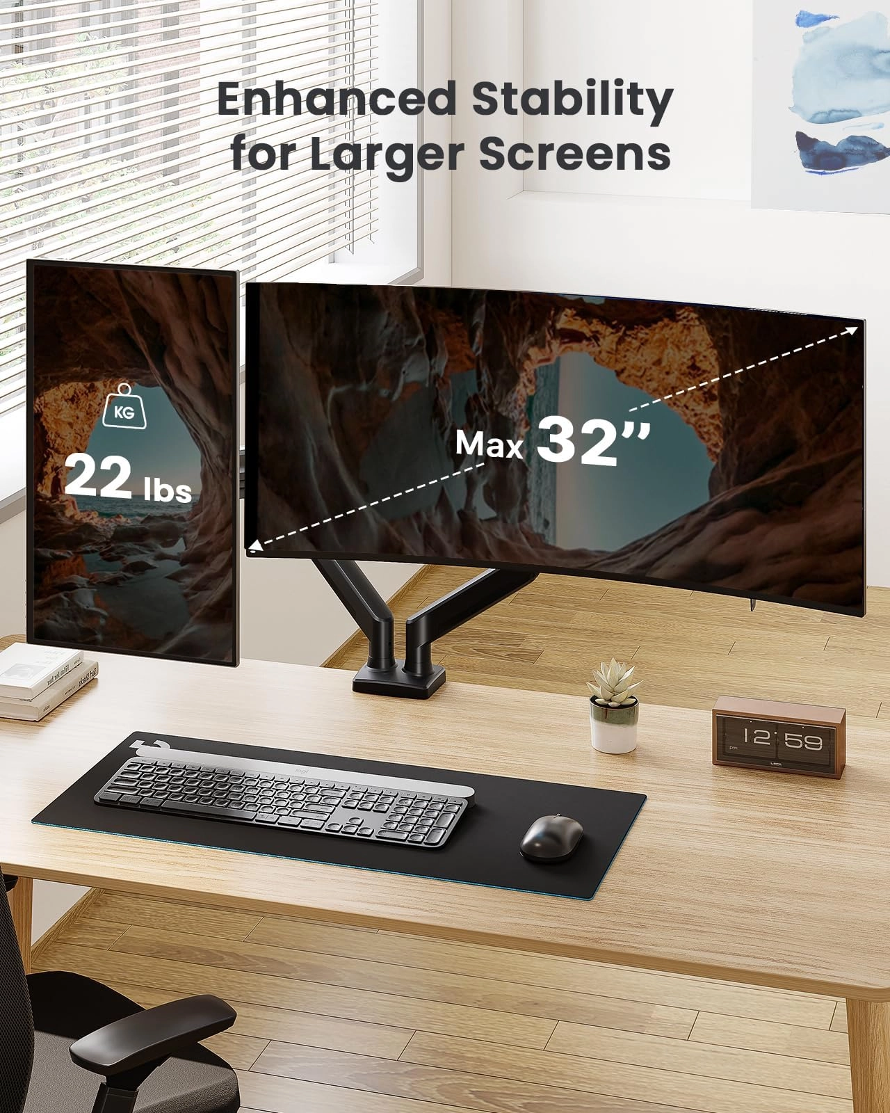 Dual Screen PC Mount - 13-32 Inch