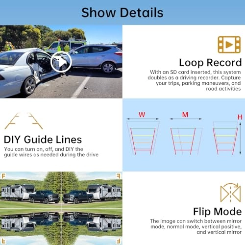 Dual Wireless Backup Camera System - Night Vision Wireless 1080P