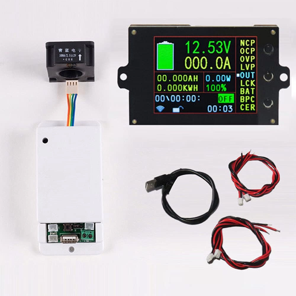 TDYKNFD Voltage Meter Ammeter - 500V 200A 2.4 Inch Color LCD Display