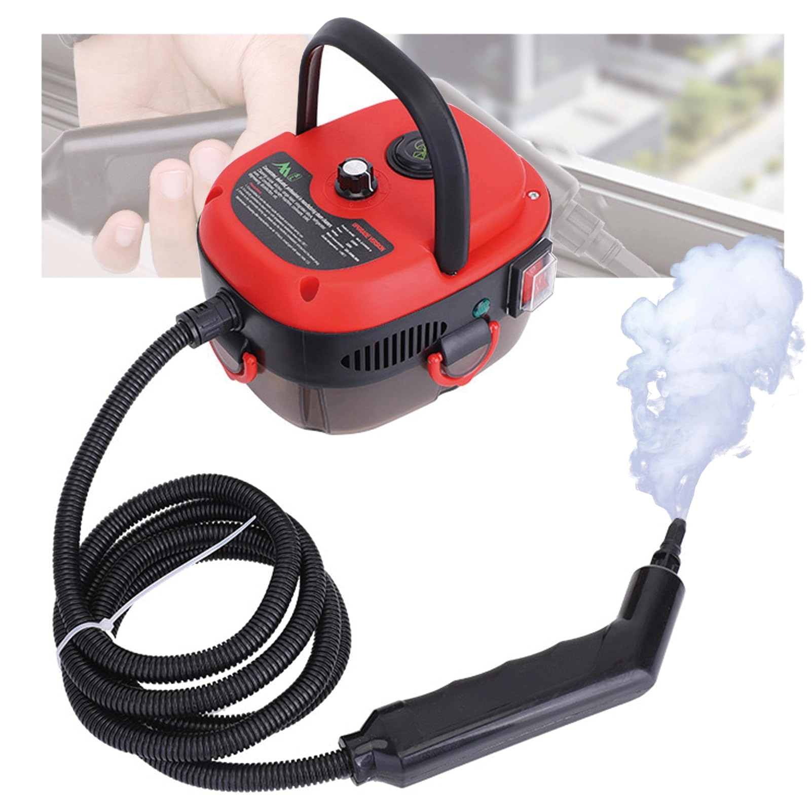 Steam Cleaner - 1500w 6 Levels Adjustable 6 Brush Heads