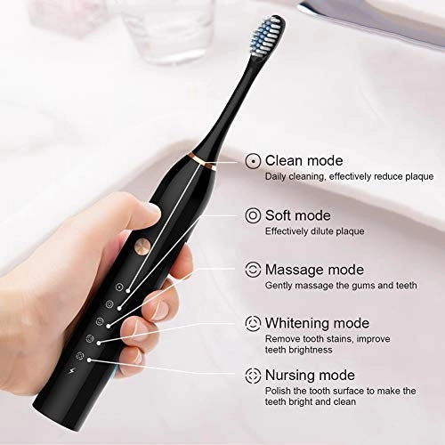 Sonic Toothbrush - 8 Brush Heads 5 Modes 60 Days